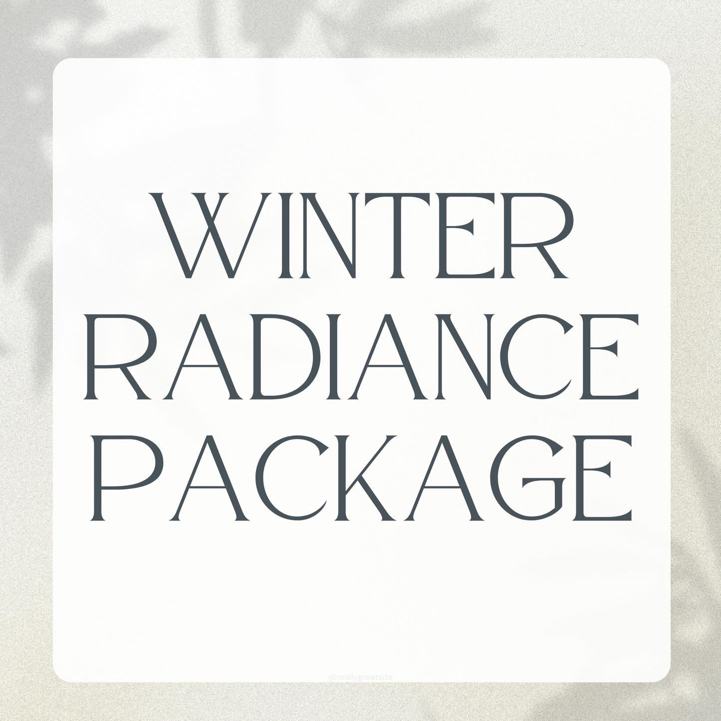 Winter Radiance Head Spa & Facial Package