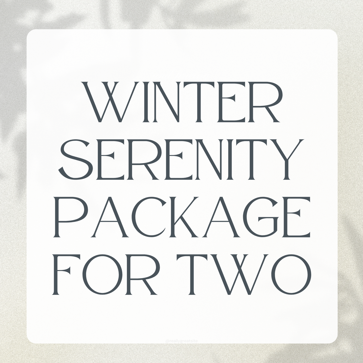 Winter Serenity Spa Package for 2 Guests